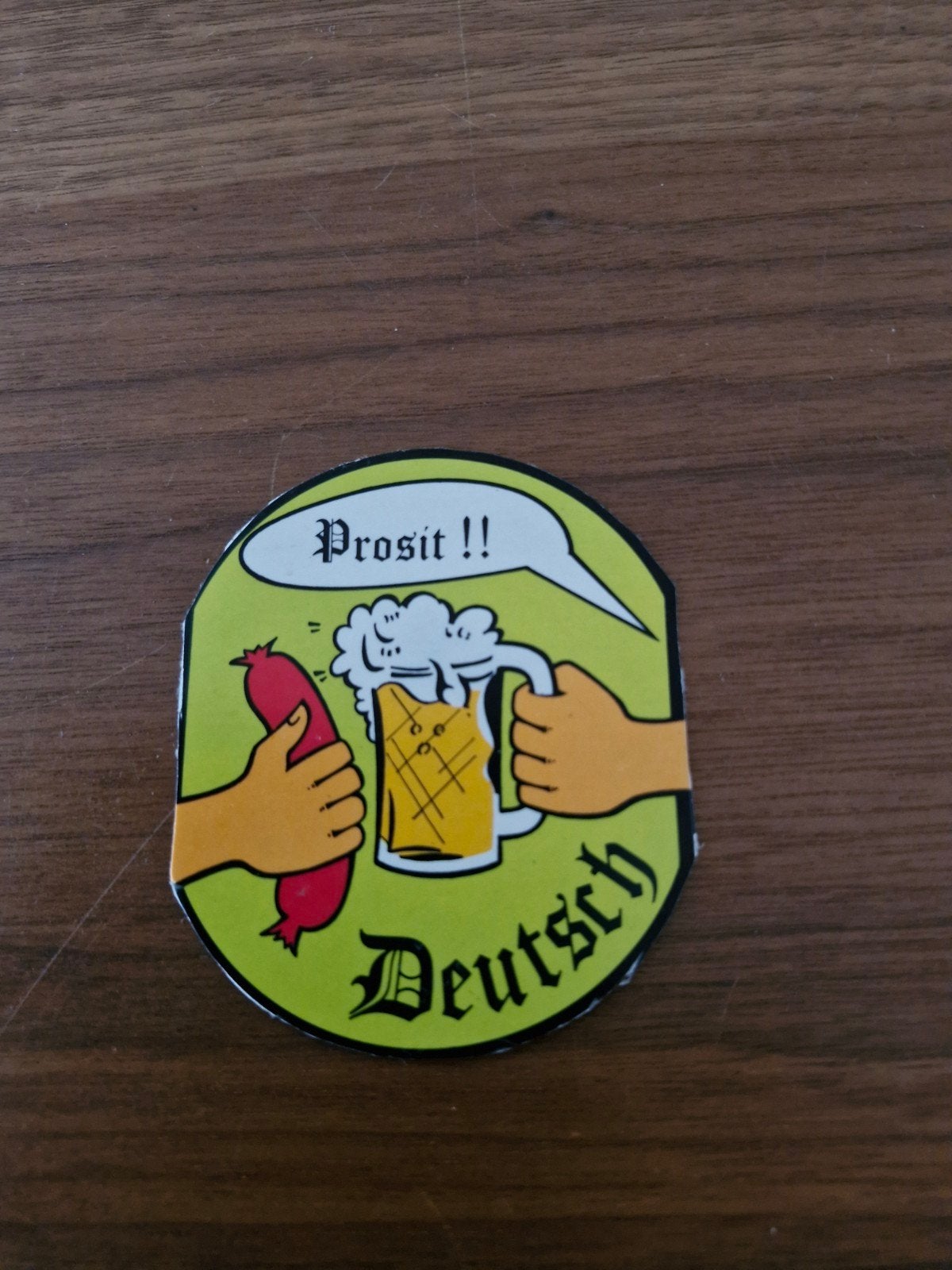 784 Sticker "Prosit Deutsch" - 9 x 7 cm, Verzamelen, Ophalen of Verzenden, Nieuw