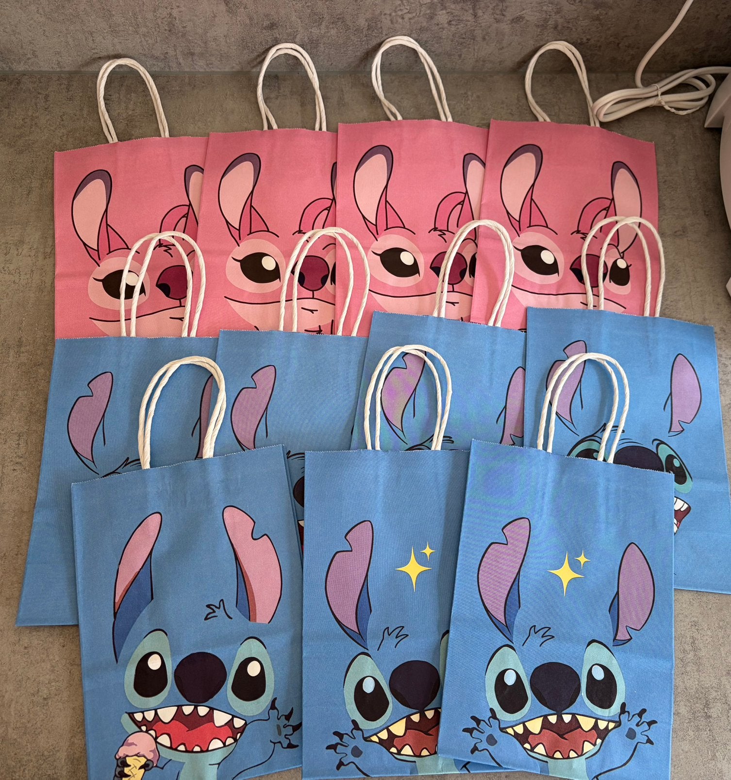 11 Stitch & angel papieren zakjes, Ophalen of Verzenden, Nieuw, Overige typen, Verjaardag