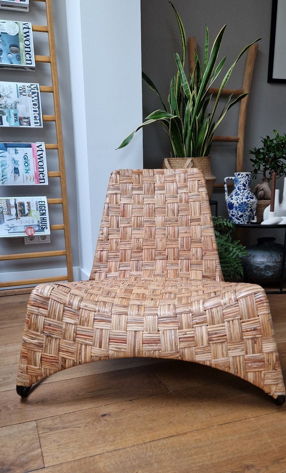 vintage Ikea chair van rotan, Ophalen, Riet of Rotan