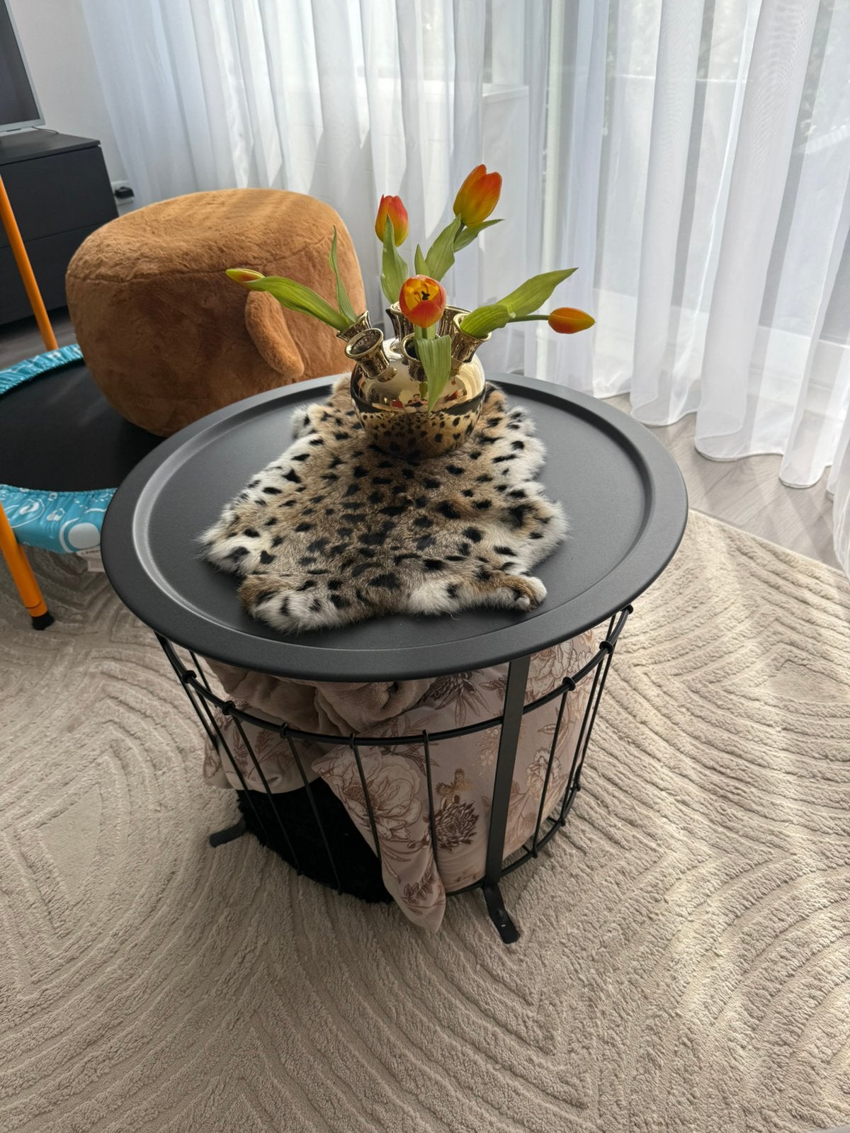 Leuke ronde bijzettafel/salontafel, Minder dan 55 cm, Rond, Zo goed als nieuw, Ophalen