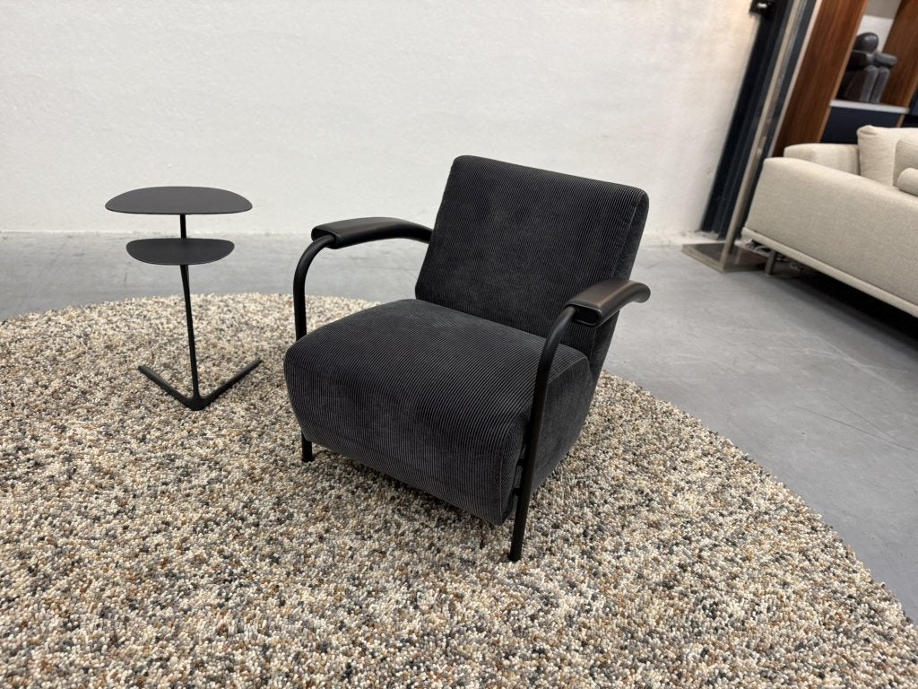 Nieuw Leolux Scylla Fauteuil zwart stof design stoel, Leolux, Info@leolux.nl, Minder dan 75 cm, Nieuw