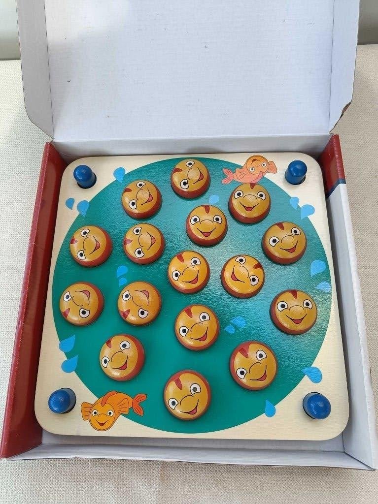 Houten Hengelspel Janbibejan + BS Memo Fish, Ophalen of Verzenden, Zo goed als nieuw