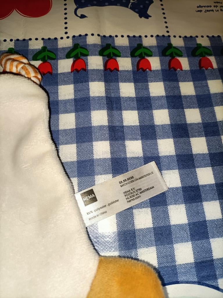 Hema teckel knuffeldoekje hond, Ophalen of Verzenden, Zo goed als nieuw, Hond