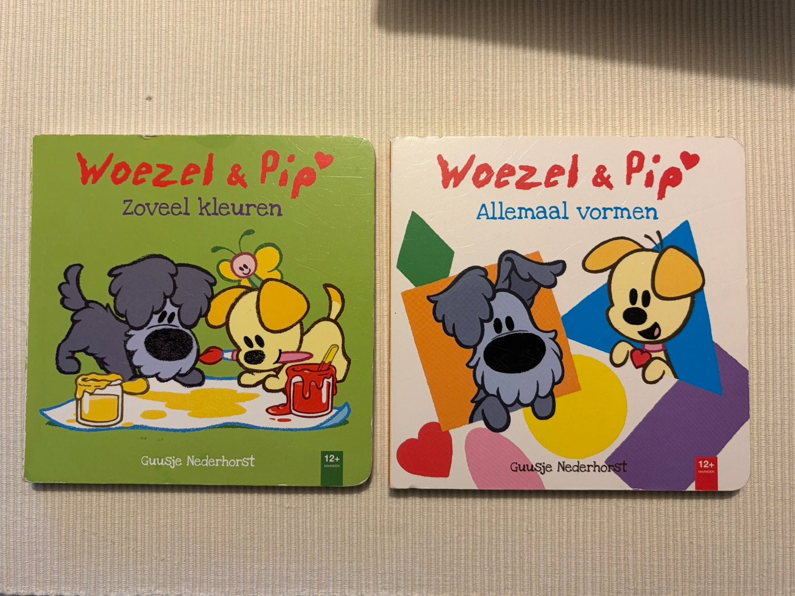 2 kartonboekjes Woezel & Pip (16x16 cm), Ophalen of Verzenden, Gelezen, 3 tot 4 jaar
