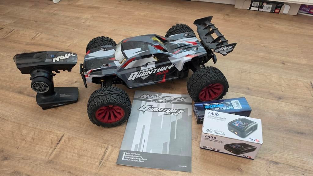 RC 4x4 Maverick Quantum+ Flux complete set - weinig gebruikt, Ophalen of Verzenden, Zo goed als nieuw, Auto offroad