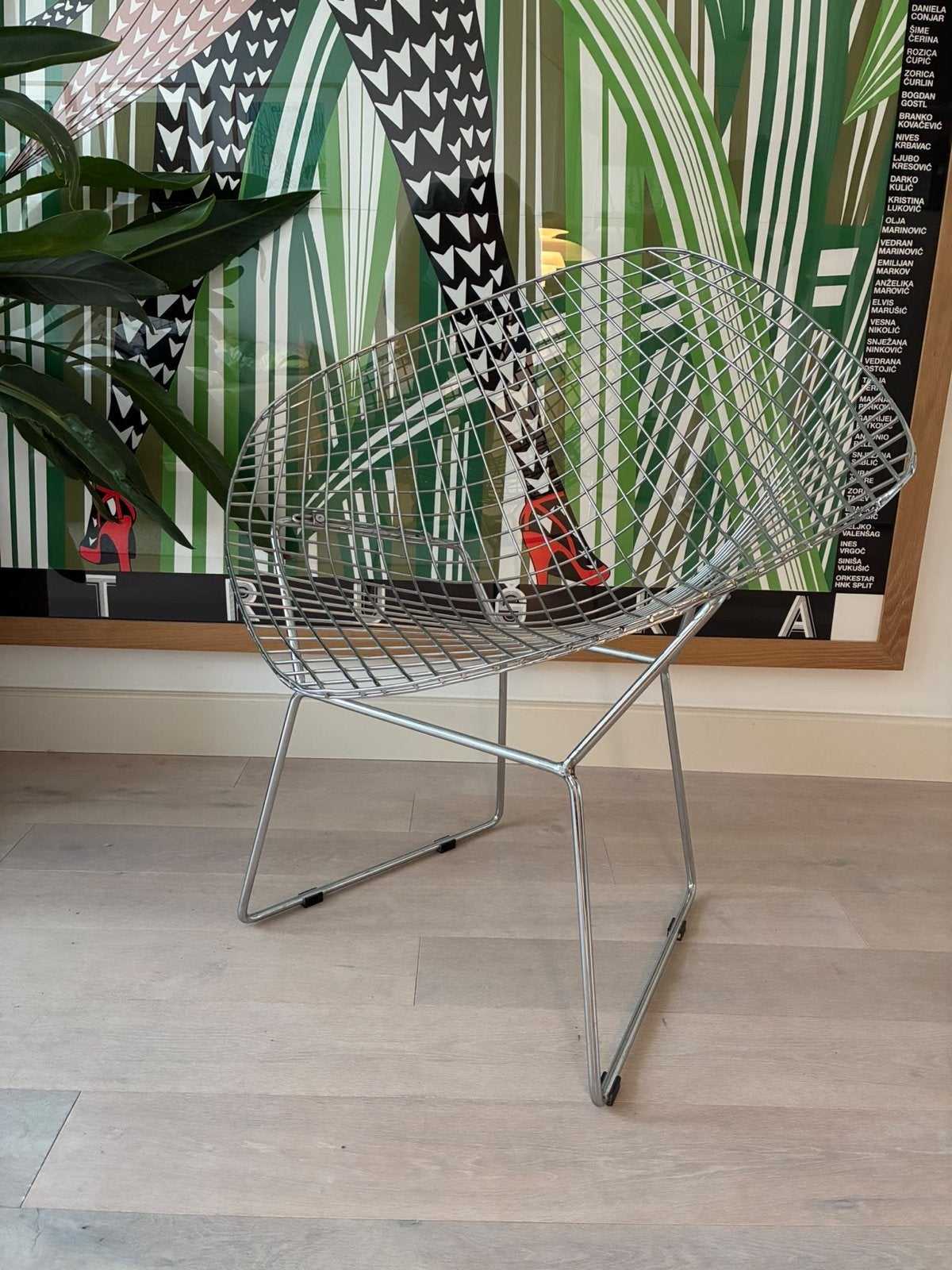 Knoll Bertoia Diamond Chair - Vintage Design Stoel, Ophalen, Gebruikt, Overige kleuren, Knoll, Bauhaus, Thonet, Knoll International