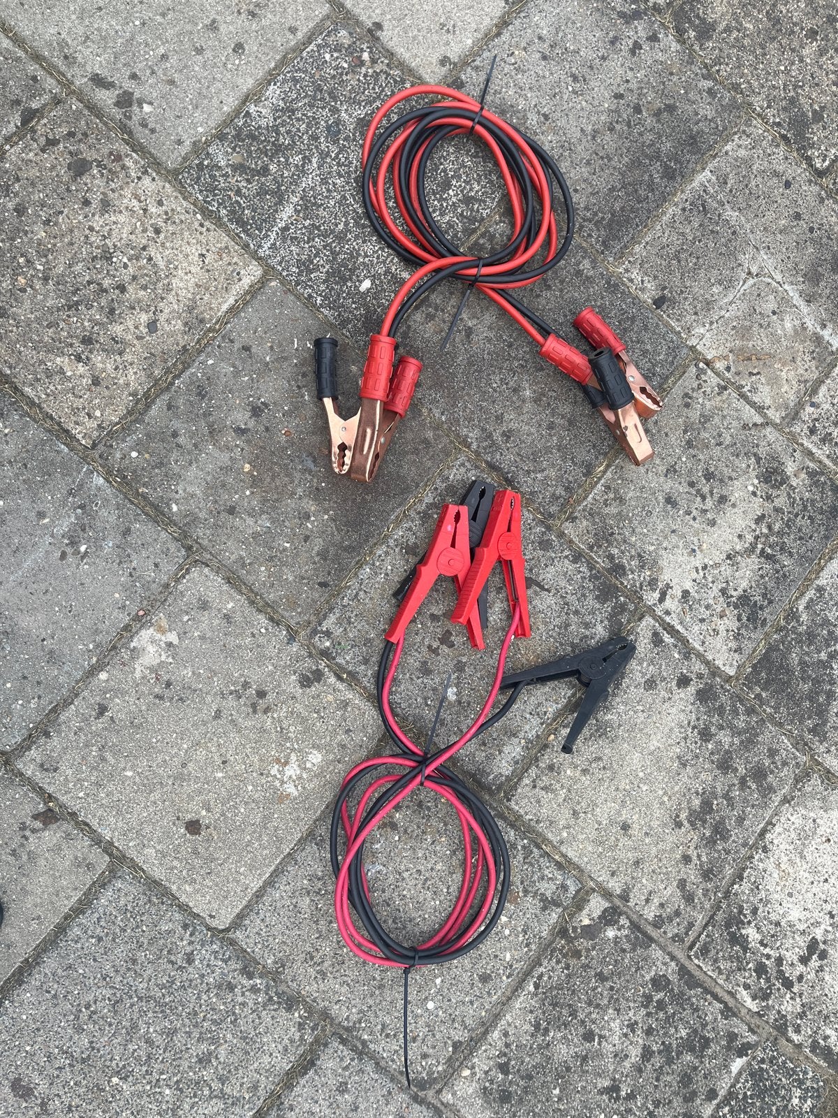 2 setjes Startkabels diesel en normaal, Ophalen, Gebruikt