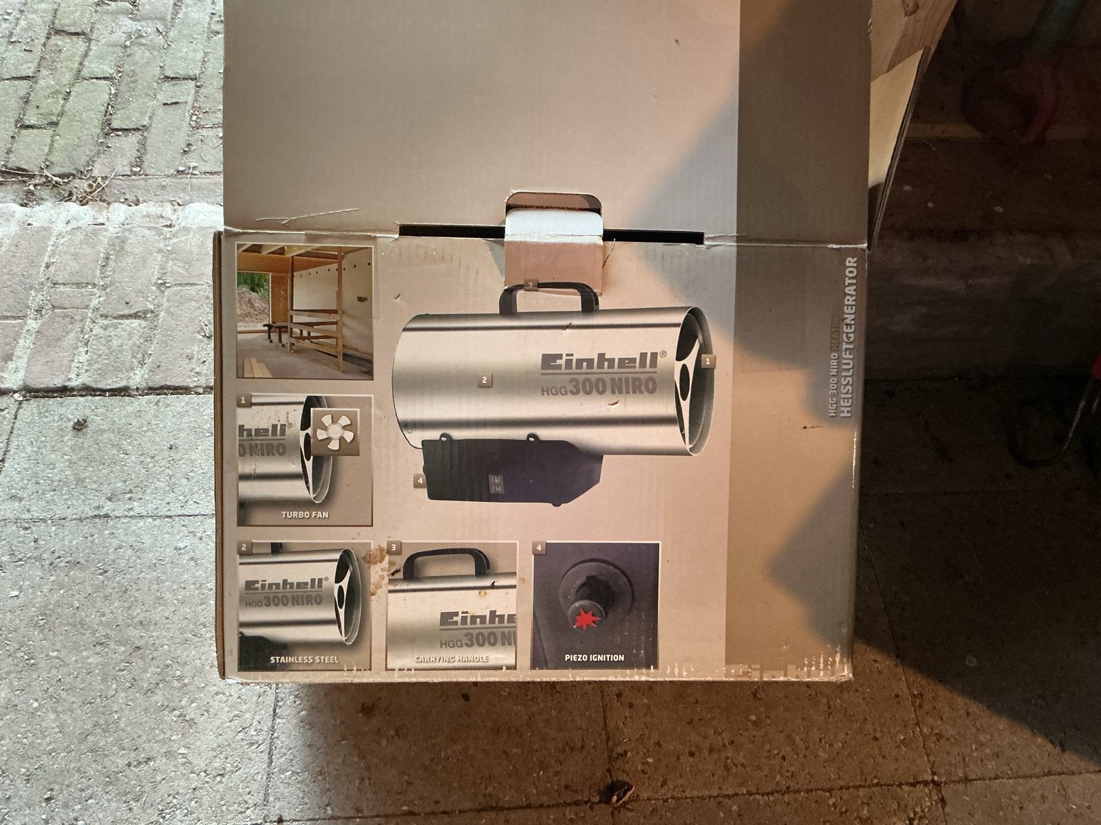 Einhell HGG 300 Niro heteluchtverwarming, Ophalen of Verzenden, Zo goed als nieuw, 800 watt of meer, Kachel