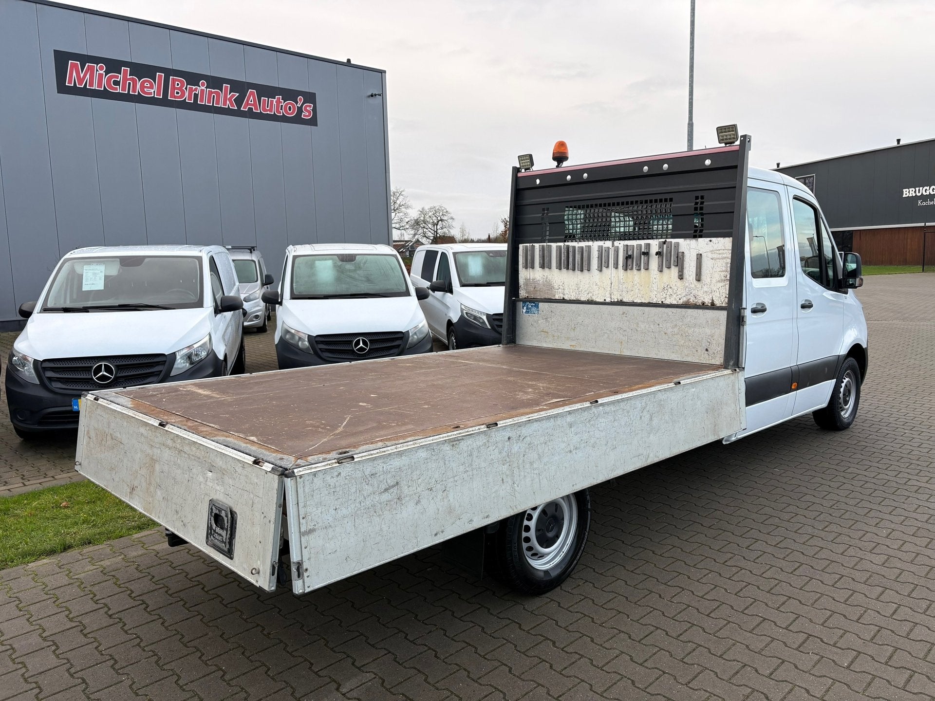 Mercedes-Benz Sprinter 314 CDI 432 Pick up Dubbele Cabine, Auto's, Bestelauto's, Wit, Bedrijf, Diesel, 6 stoelen