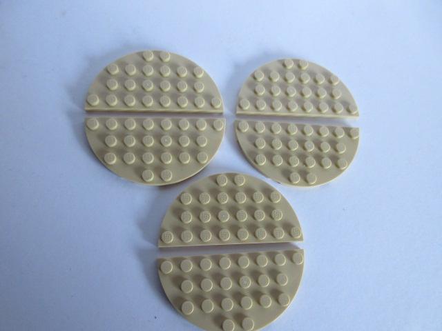nr. 6901, 6 platen, half rond, beige., Ophalen of Verzenden, Zo goed als nieuw, Complete set, Lego