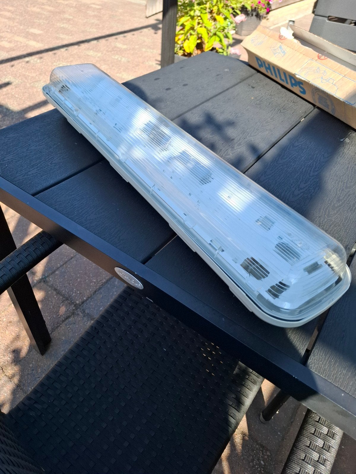 Philips waterdicht TL bak,2 x 18 watt, Ophalen, Nieuw, Minder dan 50 watt, Lamp met armatuur