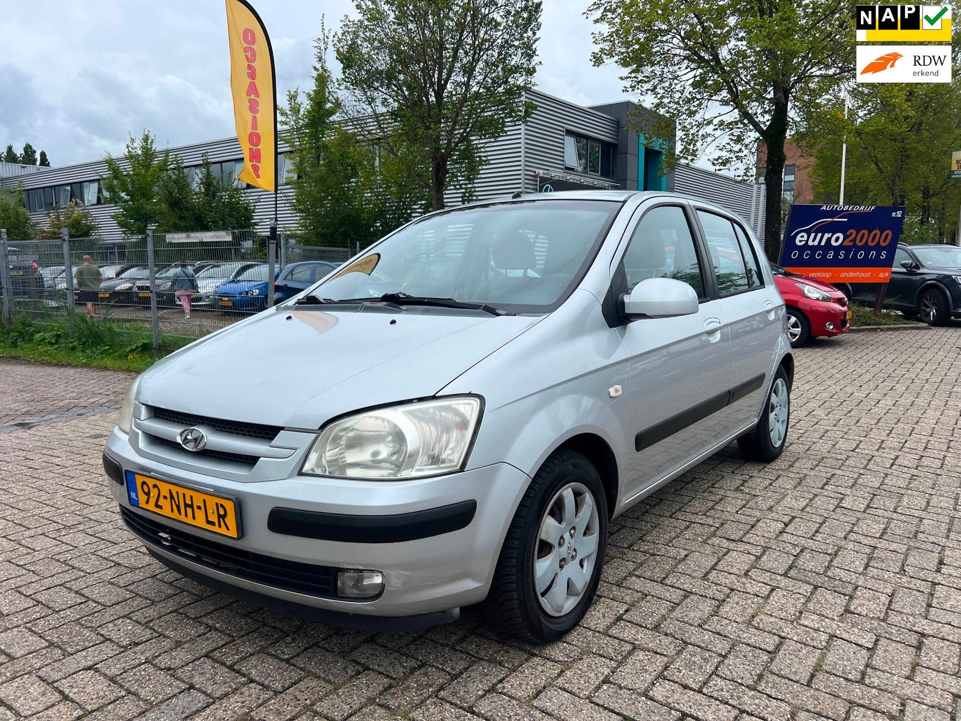 Hyundai Getz 1.3i GLS Sky - 5 Deurs - Nieuwe Apk - Airco, Voorwielaandrijving, 4 cilinders, 82 pk, Bedrijf