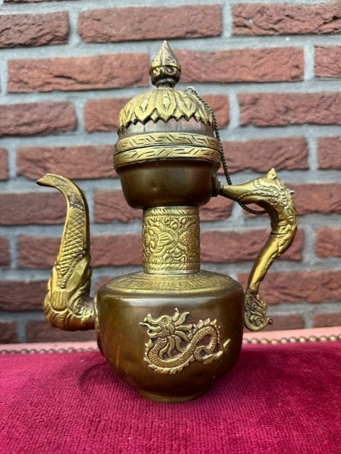 prachtige oude koperen theepot, Tibet, Ophalen of Verzenden, Koper