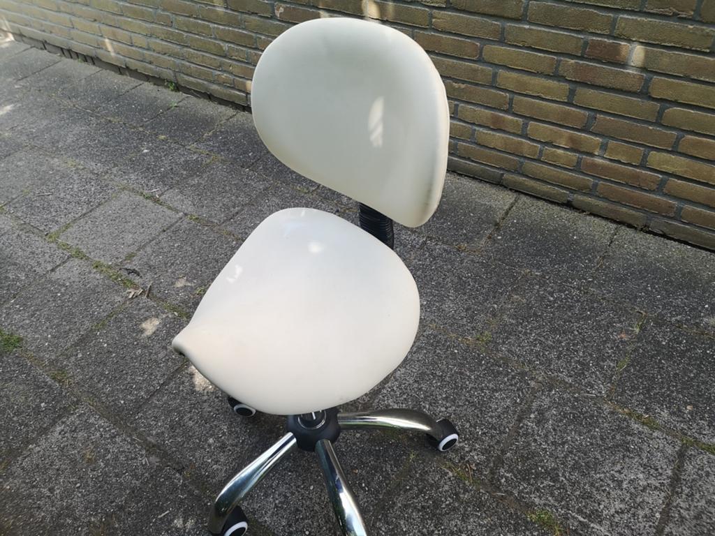 Zadelkruk Wit, Ophalen, Gebruikt, Wit, Bureaustoel