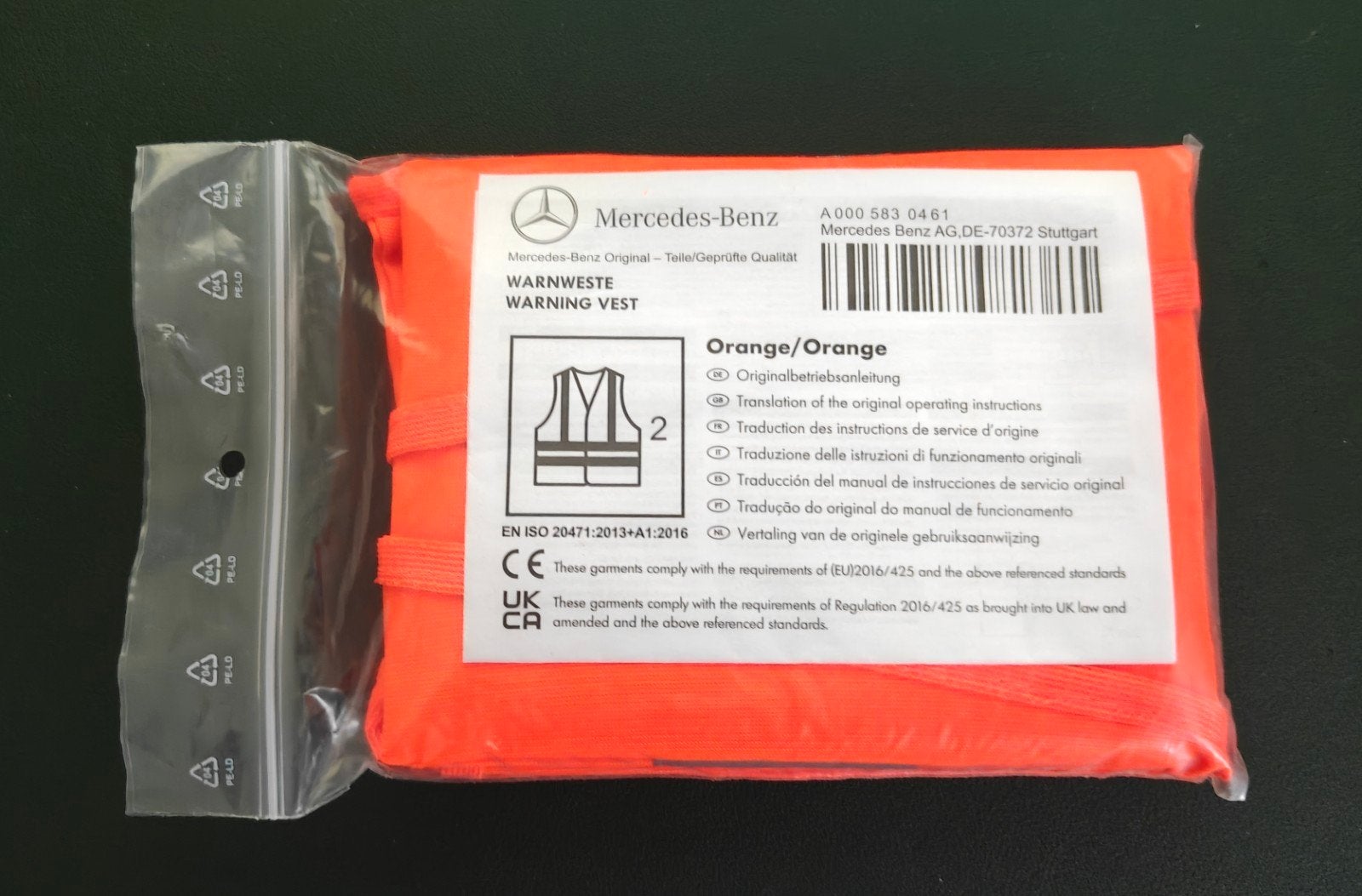 ✅ Nieuw: Mercedes- Benz waarschuwings vest 4st., Ophalen of Verzenden, Nieuw