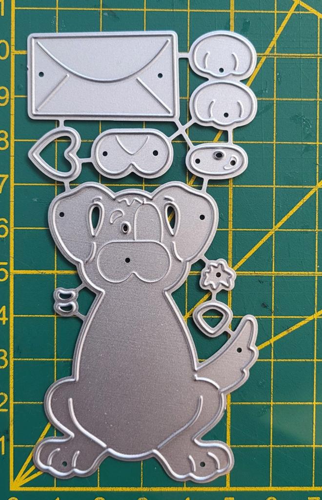 Nieuw  snijmal hondje met envelopje, Ophalen of Verzenden, Nieuw, Overige thema's, Pons of Mal