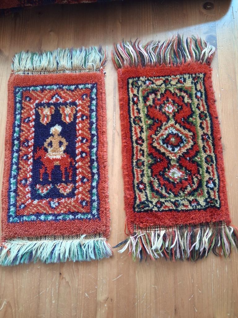 2 kleine smyrna kleedjes., Huis en Inrichting, Stoffering | Tapijten en Kleden, Minder dan 50 cm, Gebruikt, Minder dan 50 cm, Ophalen of Verzenden