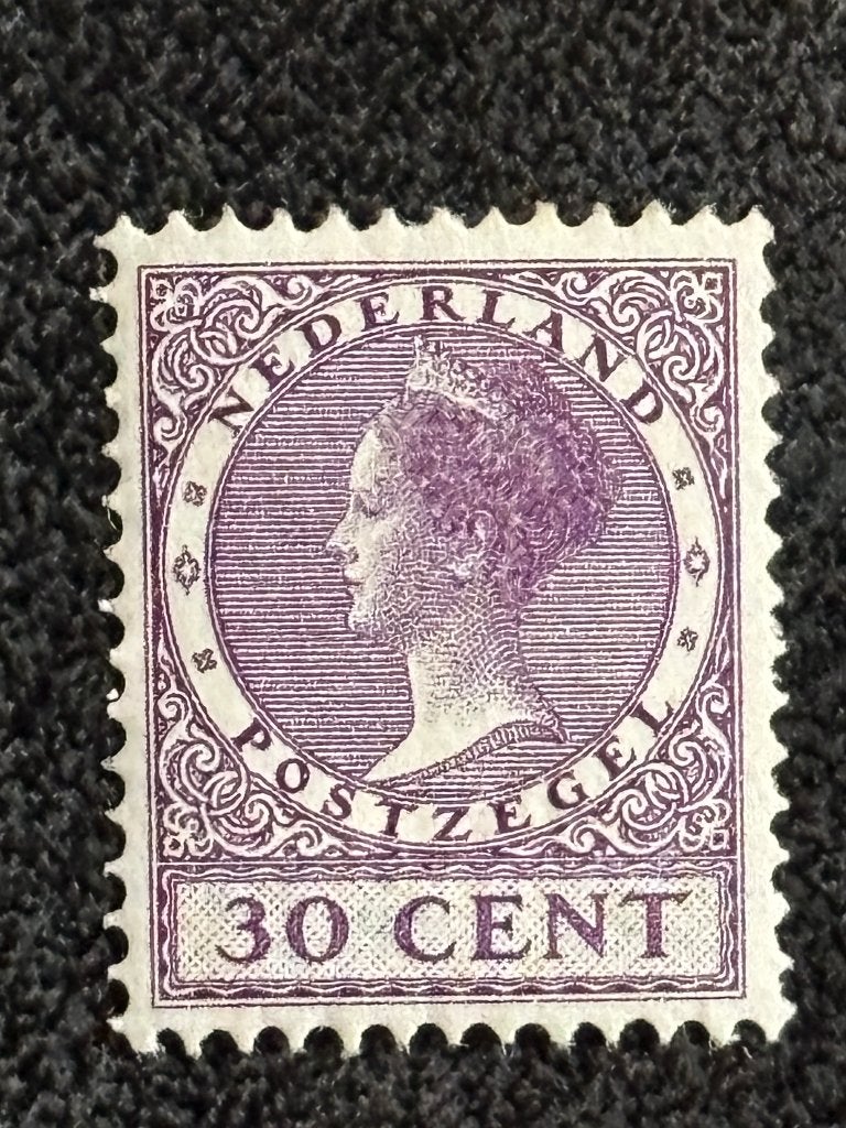 1927 NVPH 194A Wilhelmina Veth met WM 30ct lila Ongebruikt, Ophalen of Verzenden, T/m 1940