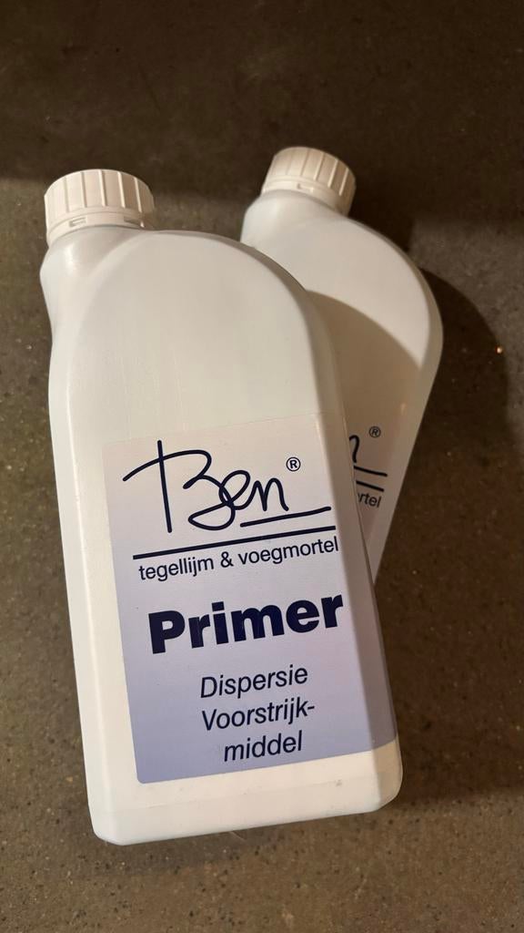 Ben Primer - Tegellijm & Voegmortel - 2x 1L, Ophalen, Wit, Nieuw, Beits