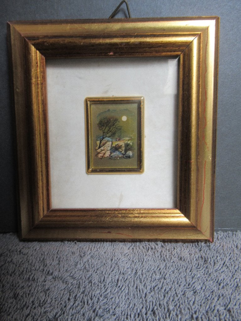Mini schilderij Creazoni artistiche,serie Oro D'Arte Italië,, Antiek en Kunst, Kunst | Schilderijen | Klassiek, Achter glas, Ophalen of Verzenden