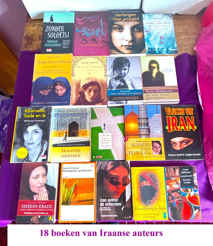 18x Boek verkoop per 2 voor € 5 Iraanse Auteurs Iran Perzië, Ophalen, Zo goed als nieuw, Diverse auteurs, Wereld overig