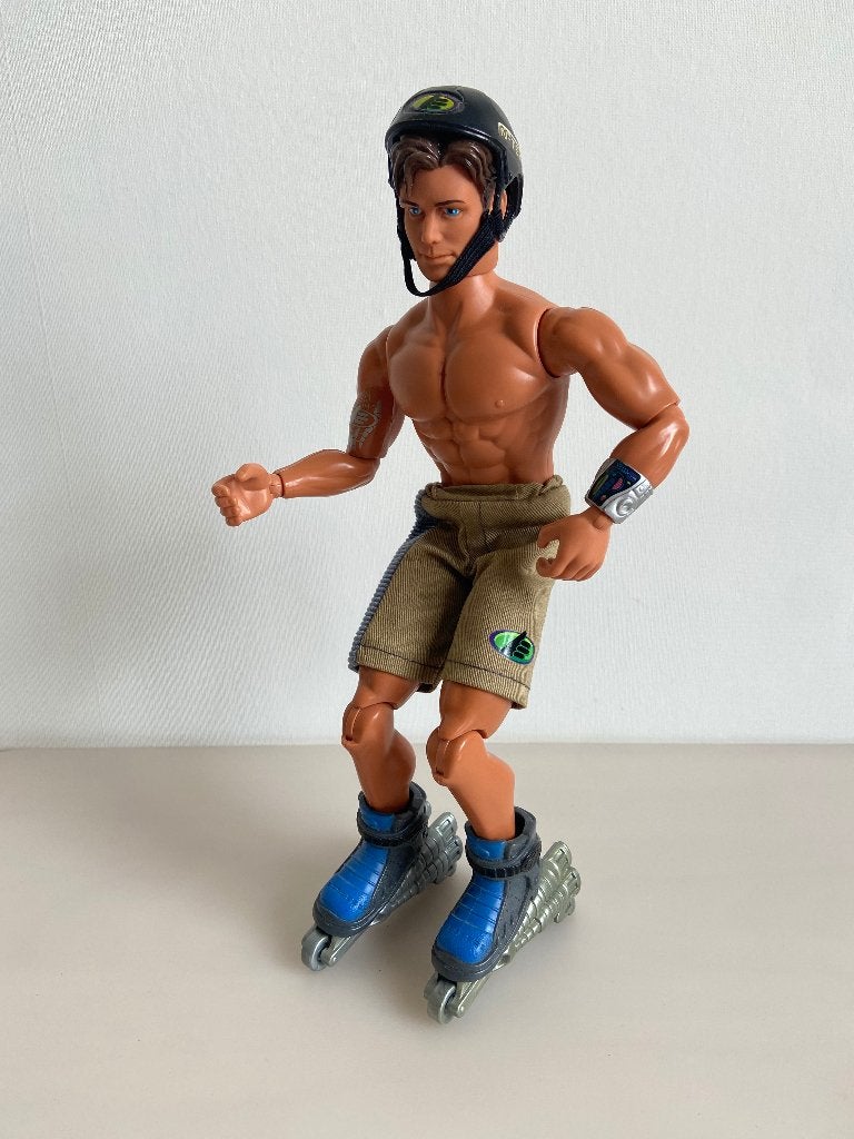 Max Steel pop figuur 30 cm Rocket Blading, Ophalen of Verzenden, Zo goed als nieuw
