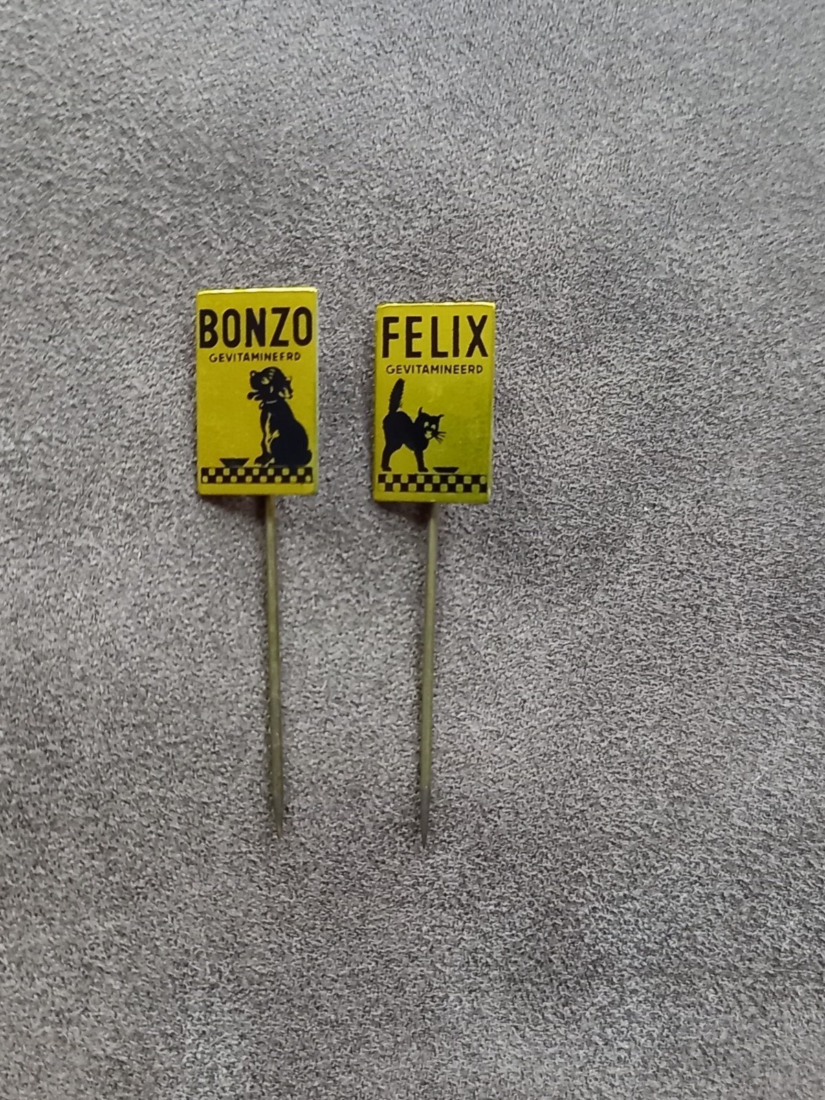 Speldjes Felix en Bonzo  (hond en kat), Ophalen of Verzenden, Gebruikt