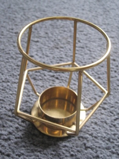 Waxinelichthouder. Koperkleurig. . Ikea. 10 cm hoog., Overige kleuren, Ophalen of Verzenden, Zo goed als nieuw, Metaal
