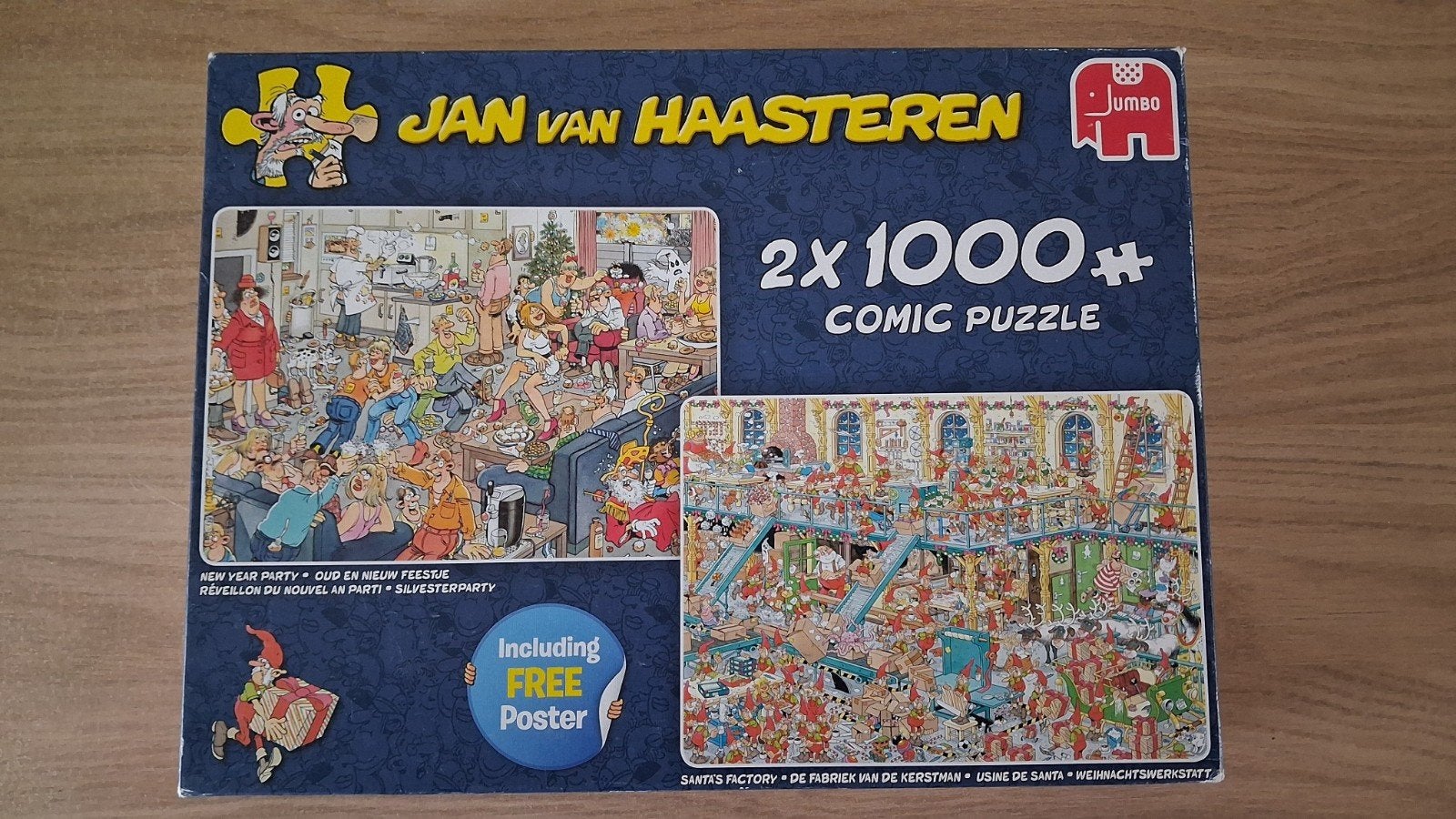 Jan van Haasteren, 2x 1000 stukjes, Ophalen of Verzenden, 500 t/m 1500 stukjes, Gebruikt, Legpuzzel
