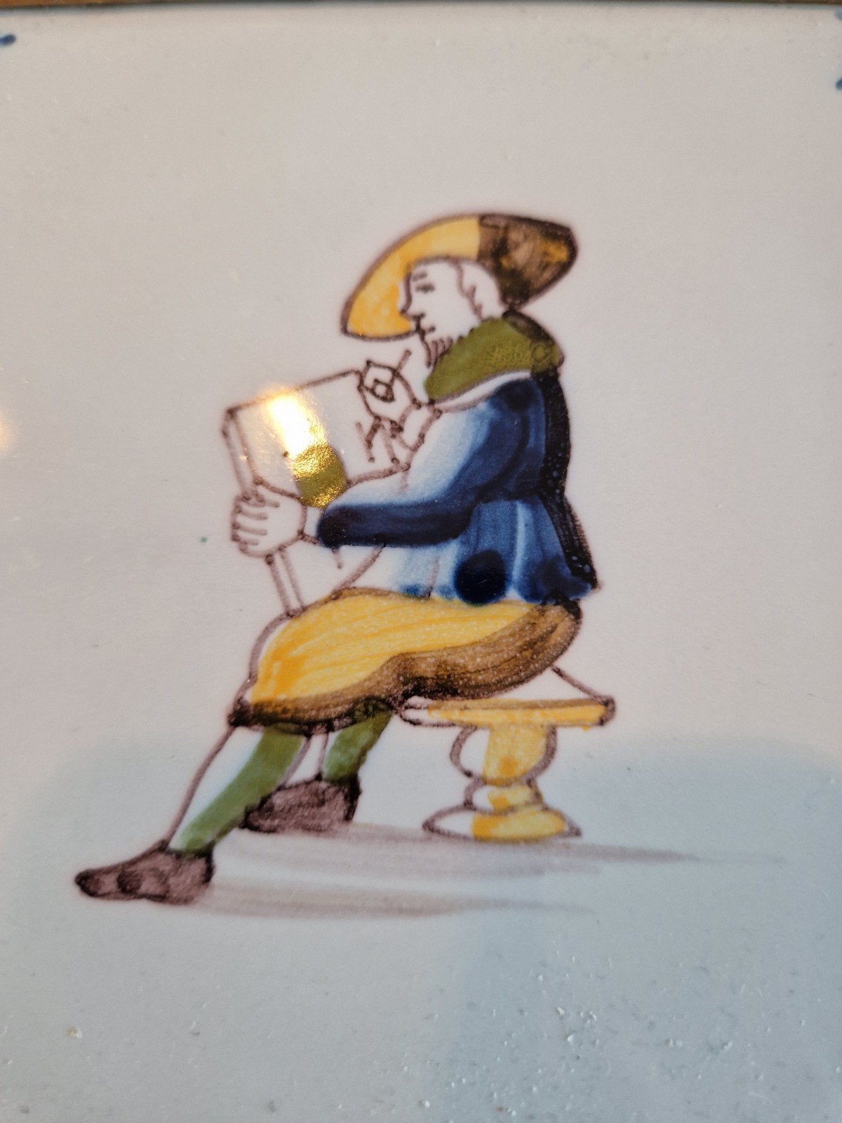 Antiek tegeltje  tichelaar Makkum, Ophalen of Verzenden
