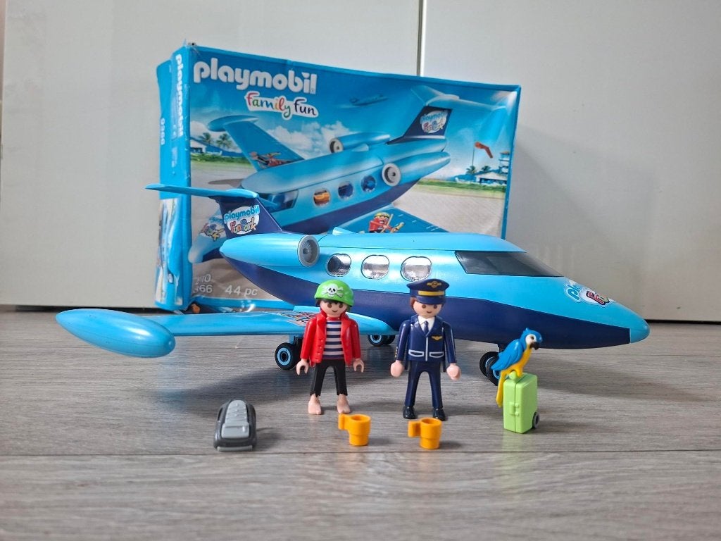 Playmobil Family Fun Vliegtuig 9366 met doos, Complete set, Voertuig, Zo goed als nieuw, Family fun