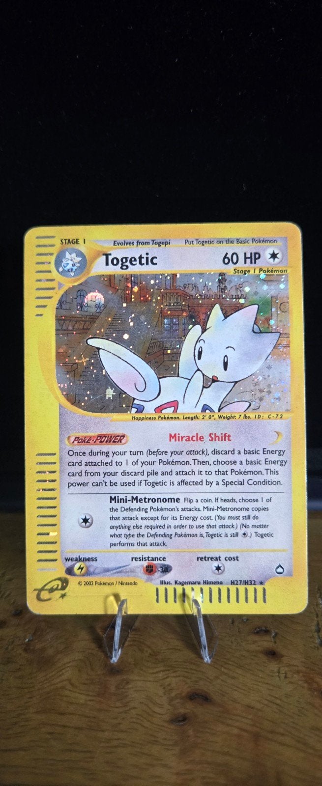 Togetic H27 Augapolis Pokémon kaart - Goede staat, Ophalen of Verzenden, Gebruikt, Losse kaart, Foil
