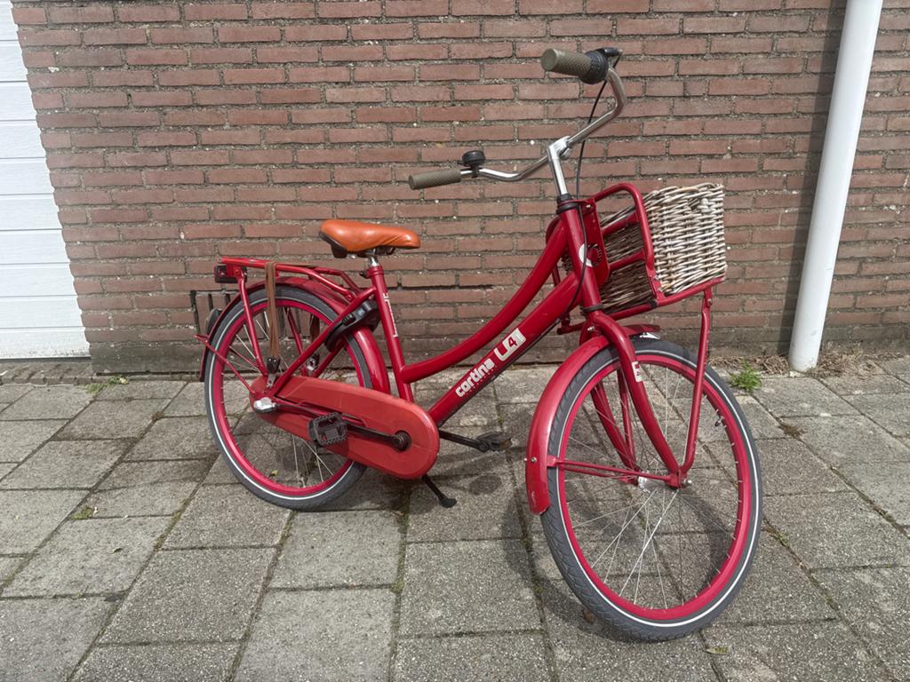 Cortina U4 Transportfiets 24 inch meisjes - Rood, Ophalen, Terugtraprem, Versnellingen, Gebruikt