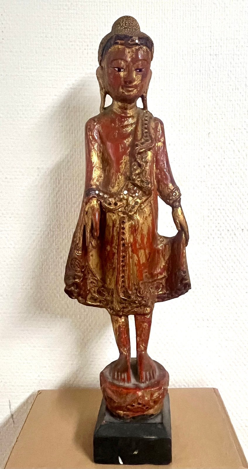 Birmese houten buddha, Antiek en Kunst, Ophalen of Verzenden