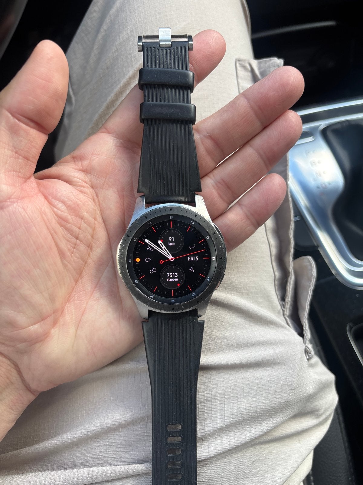 Samsung Galaxy Watch (Gebruikt), Sieraden, Tassen en Uiterlijk, Smartwatches, Gebruikt, Hartslag, Zwart, Ophalen of Verzenden