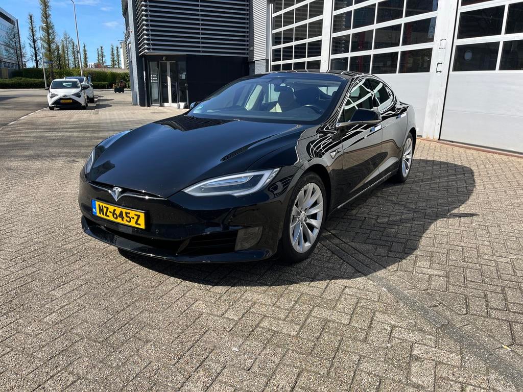 Tesla Model S 75 Zwart, Achterwielaandrijving, Beige, Origineel Nederlands, Elektrisch