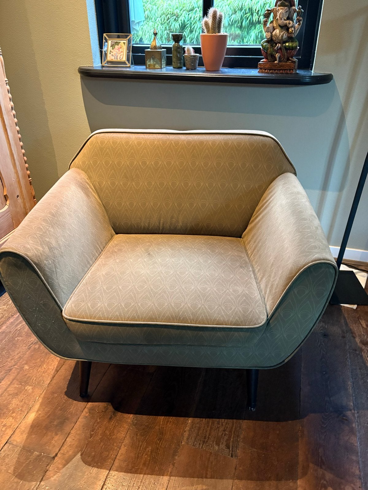 Woood fauteuil groen gratis, Ophalen, Gebruikt, Stof, 75 tot 100 cm
