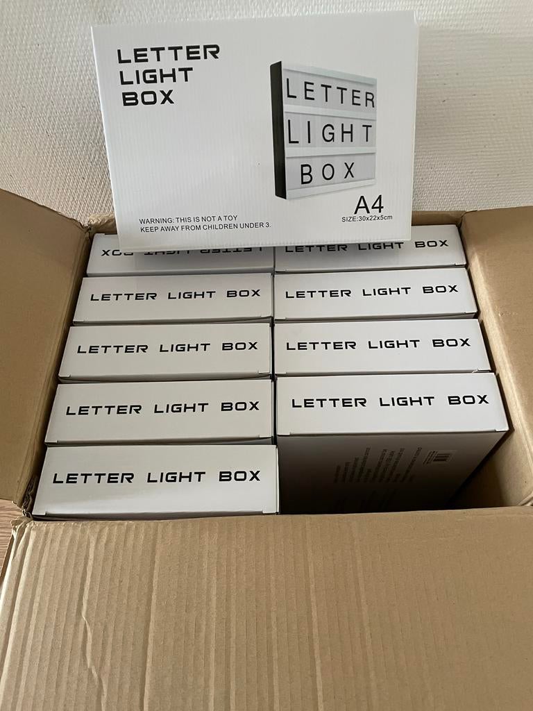 Letter Light Box - Per stuk of hele doos, Ophalen of Verzenden, Nieuw