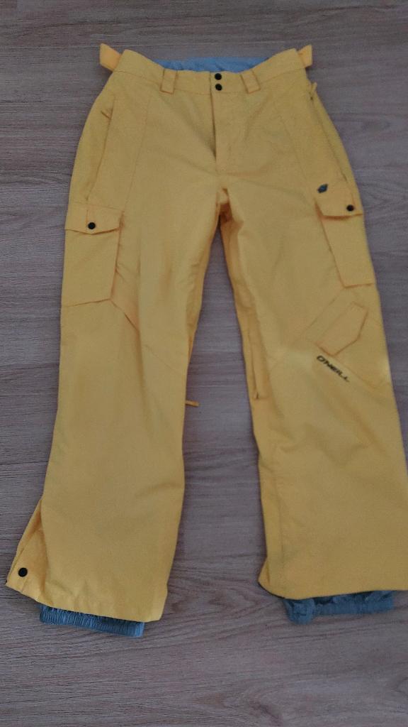 Skibroek snowboardbroek O Neill Geel Maat XL, Broek, Maat 52/54 (L), O'Neill, Ophalen of Verzenden