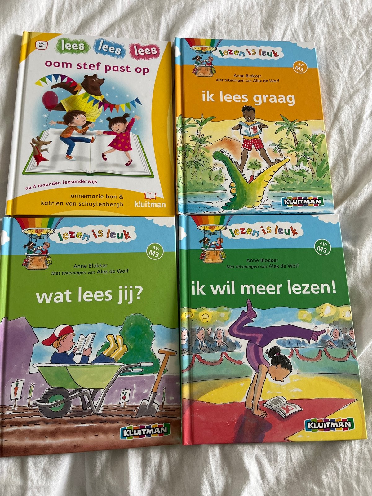 4x Lezen is Leuk boeken AVI M3 - Kluitman, Boeken, Ophalen of Verzenden, Zo goed als nieuw, Fictie algemeen