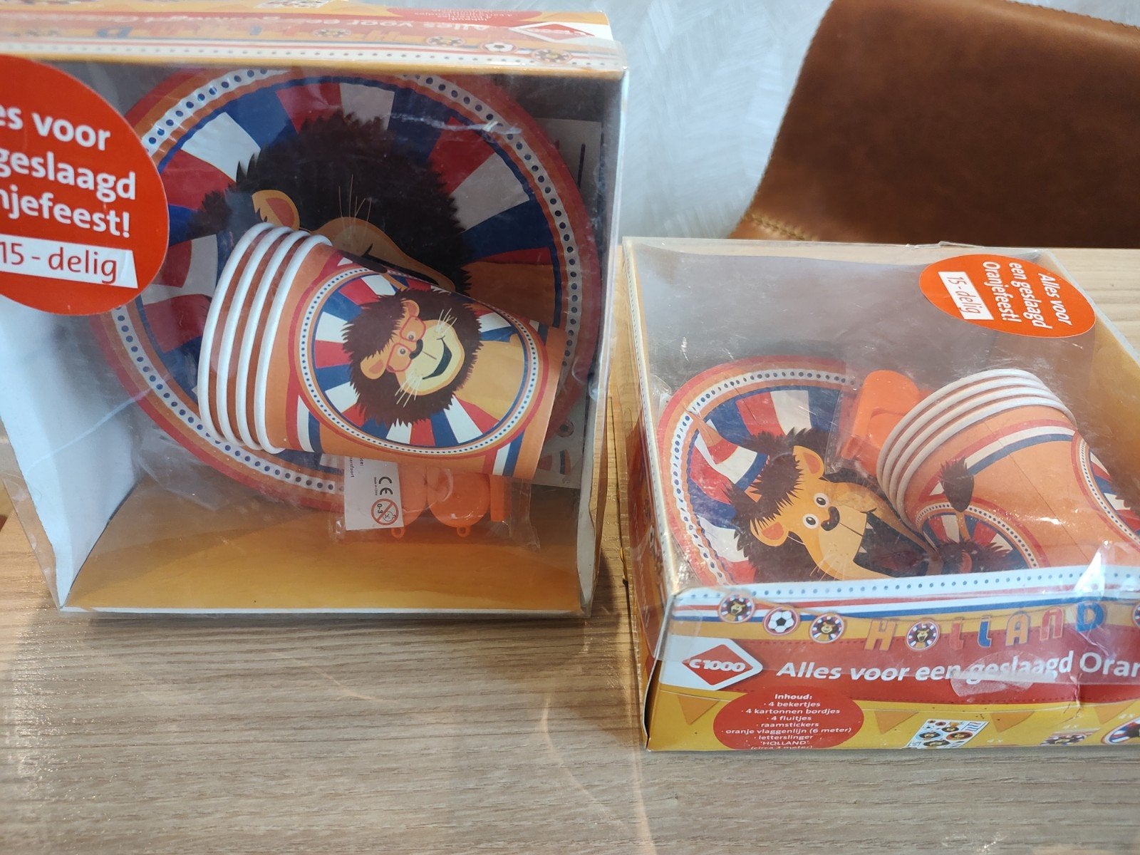 Party box voor een oranje voetbal feest, Ophalen of Verzenden, Nieuw, Versiering, Oranje of Koningsdag