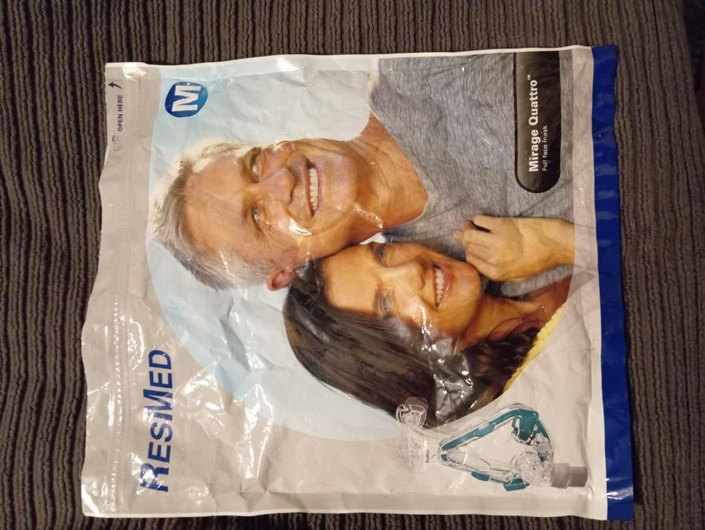 ResMed Mirage Quattro – maat M - CPAP / Bipap, Ophalen, Nieuw