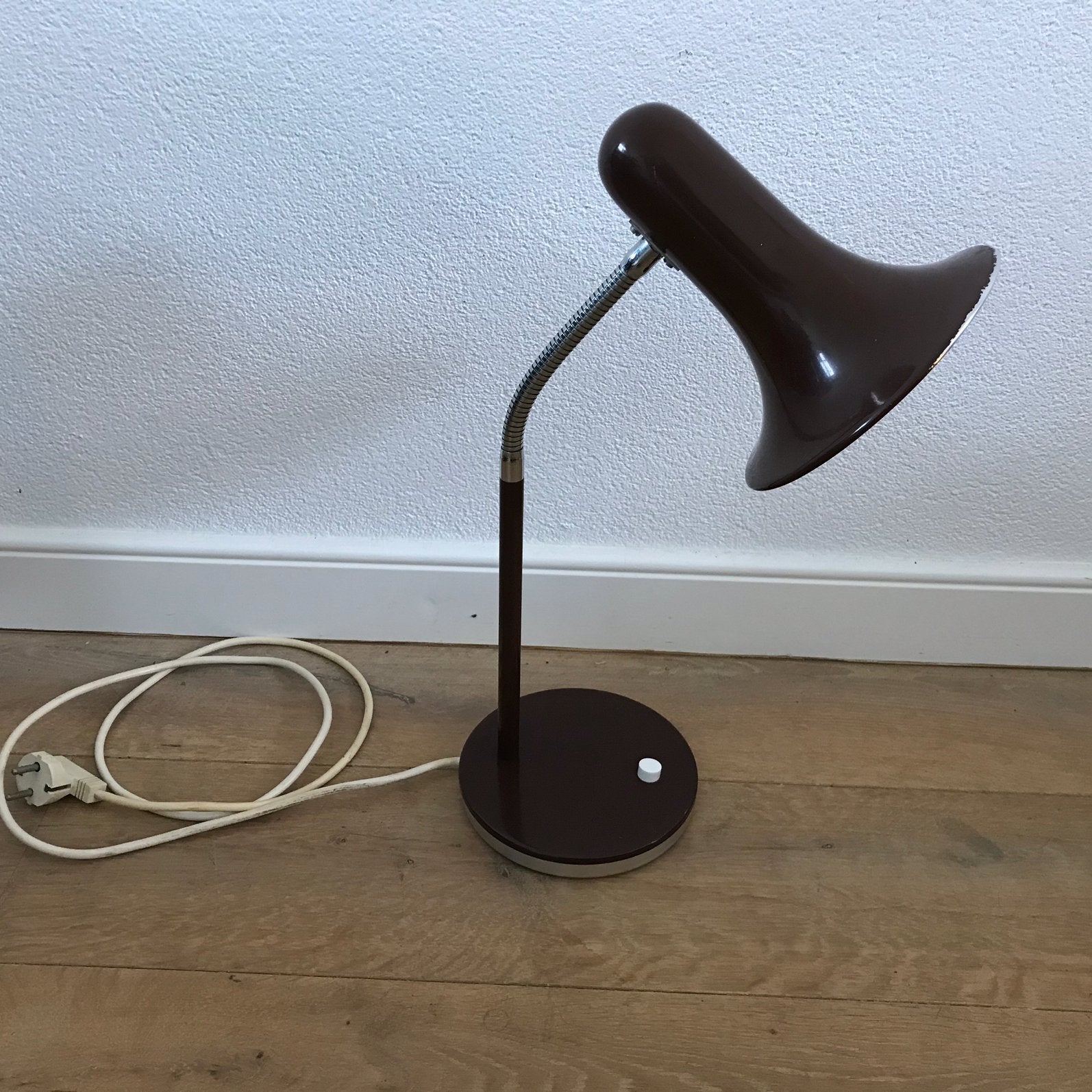 Vingage lamp bureaulamp bruin anvia gepo hala, Bruin, Ophalen of Verzenden, Zo goed als nieuw, Bureaulamp