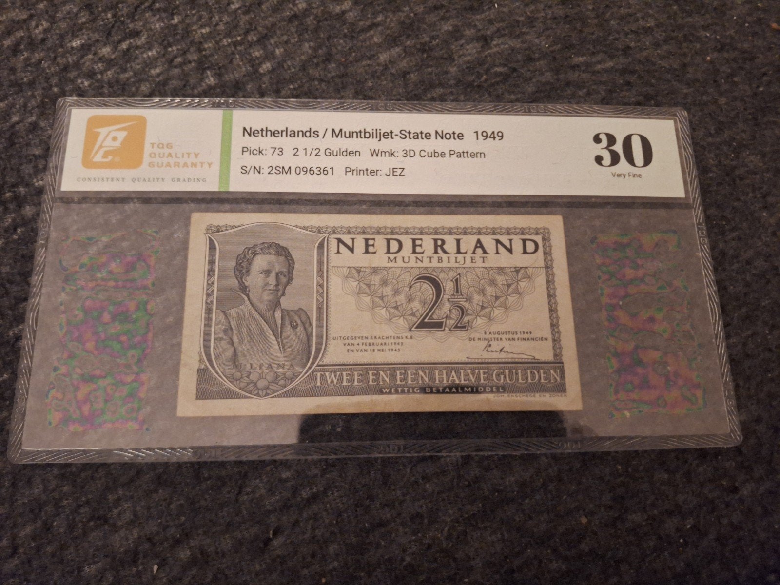2,50 Gulden Nederland 1949 TQG 30 Pieter Lieftinck, Ophalen of Verzenden, 2½ gulden, Los biljet