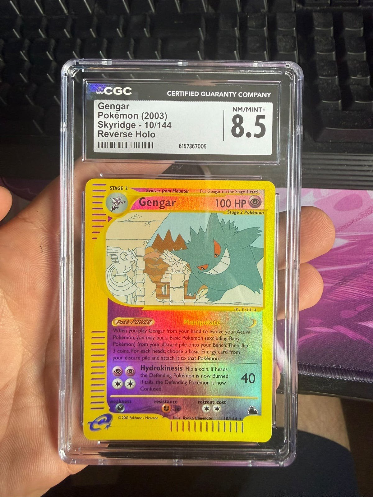 Gengar Skyridge 10/144 Reverse Holo CGC 8.5