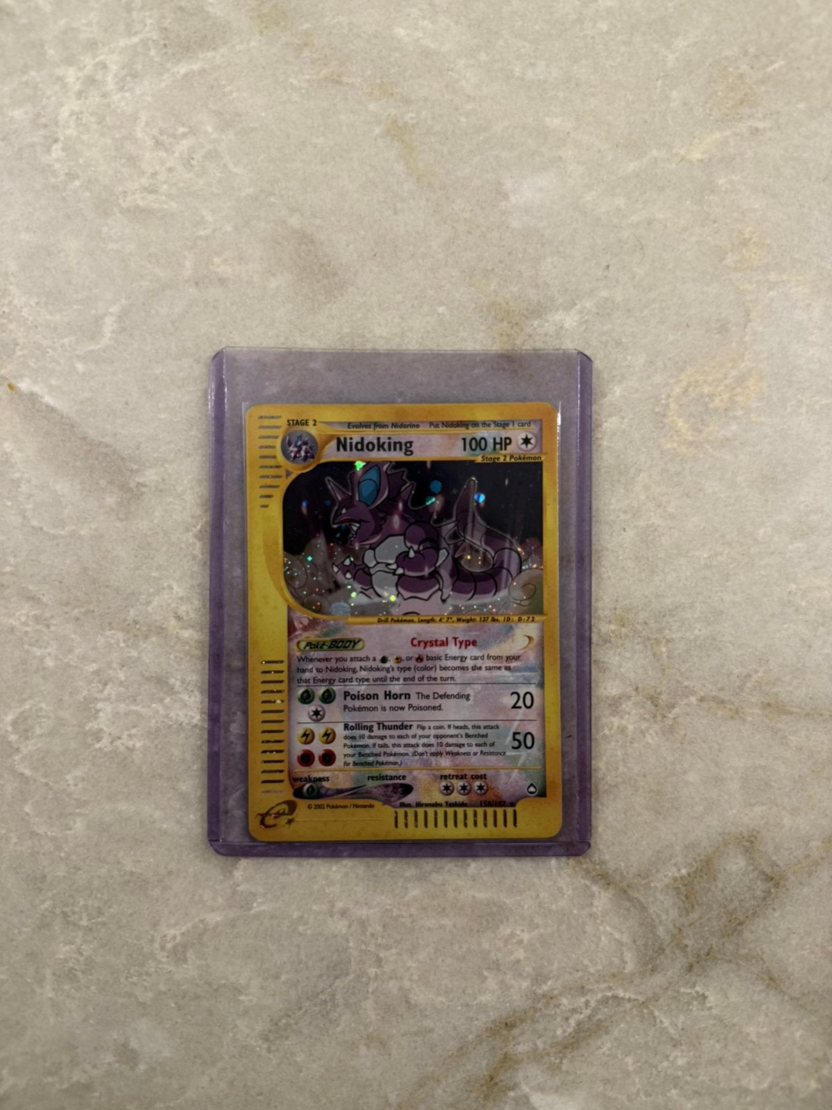 Nidoking aquapolis holo, Ophalen of Verzenden, Zo goed als nieuw, Losse kaart