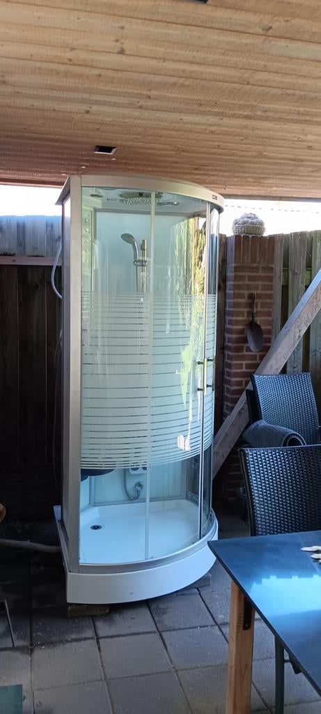 Gereserveerd douchecabine met regendouche en handdouche, Ophalen, Gebruikt, Glas, Douche