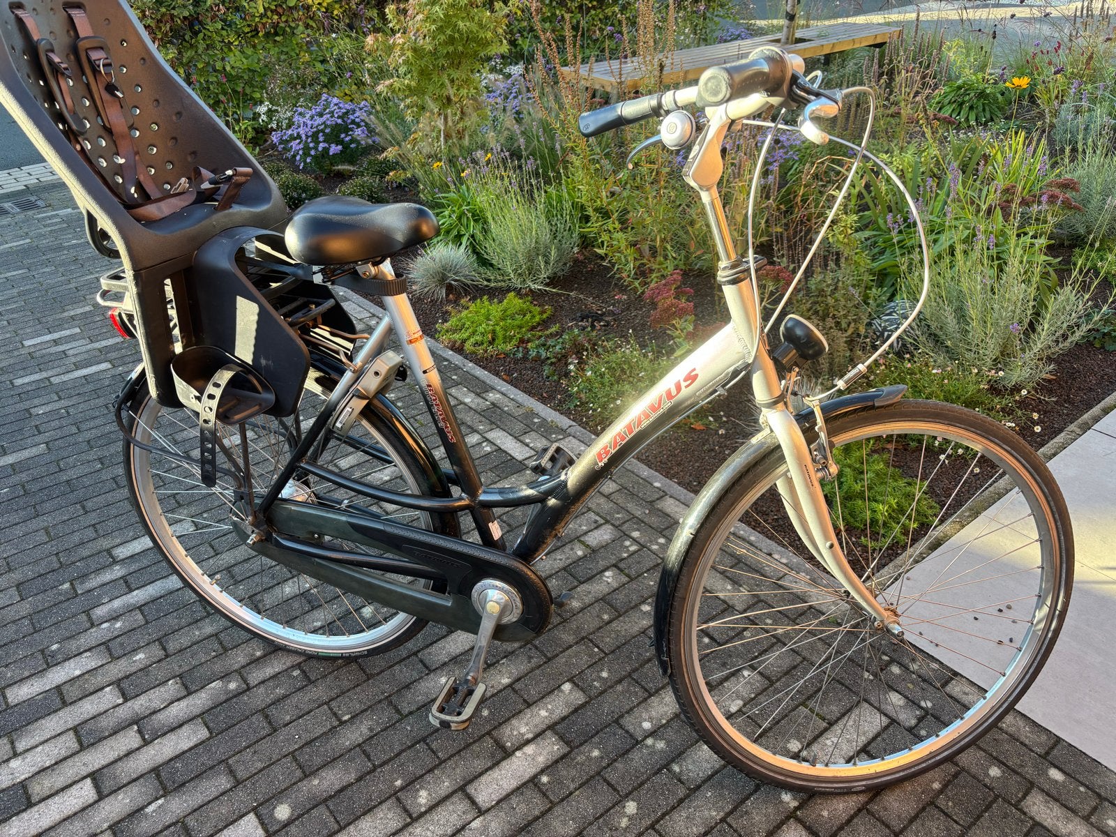 Batavus fiets met Yepp achterzitje, 15 t/m 25 kg, Achterzitje, Ophalen of Verzenden, Gebruikt