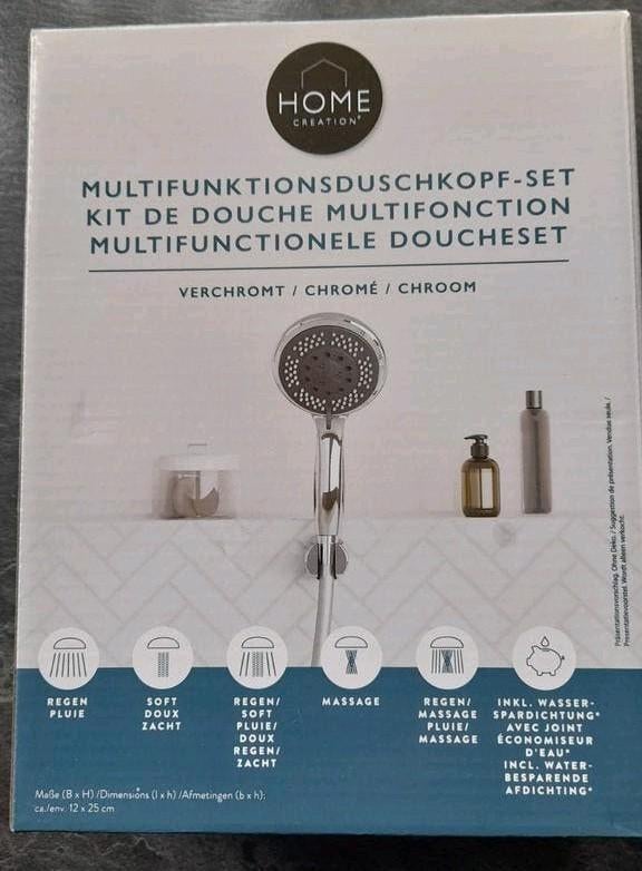 Nieuwe Multifunctionele Doucheset - Chroom, 5 Verstelbaar, Ophalen of Verzenden, Nieuw, Chroom, Douche