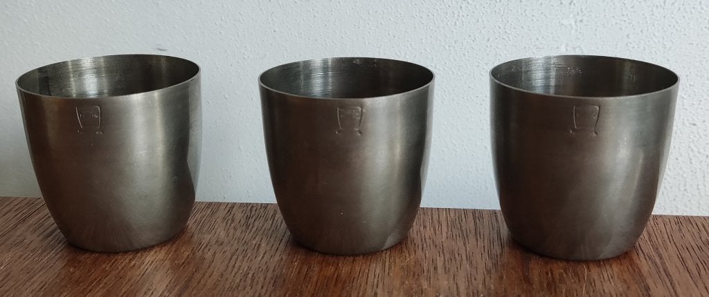 Tinnen bekers voor laboratorium, Antiek en Kunst, Ophalen of Verzenden